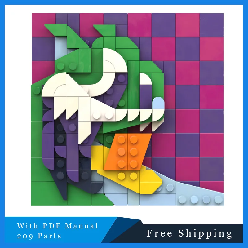 209 قطعة MOC الفن الإبداعي لوحات ثلاثية الأبعاد اللبنات نموذج عرض لعبة للبنين والبنات التعليمية لتقوم بها بنفسك الجمعية هدية الكريسماس #4