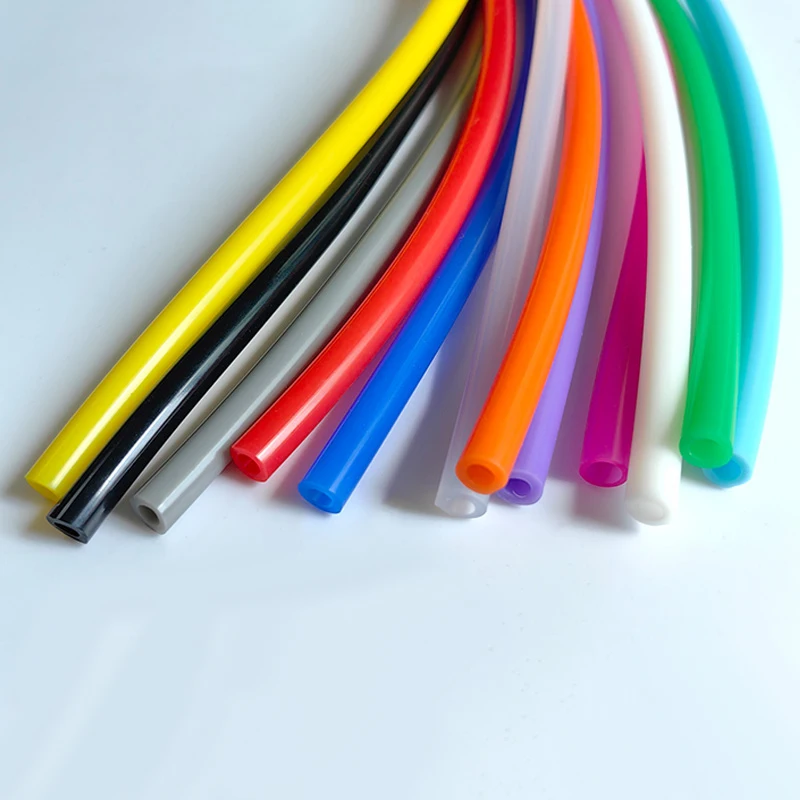 4mmX7mm Small Soft Flexible Hollow Tube Colors Silicone Tube 1M Fly Tying Tubes Food grade ,odorless for Precision Instruments