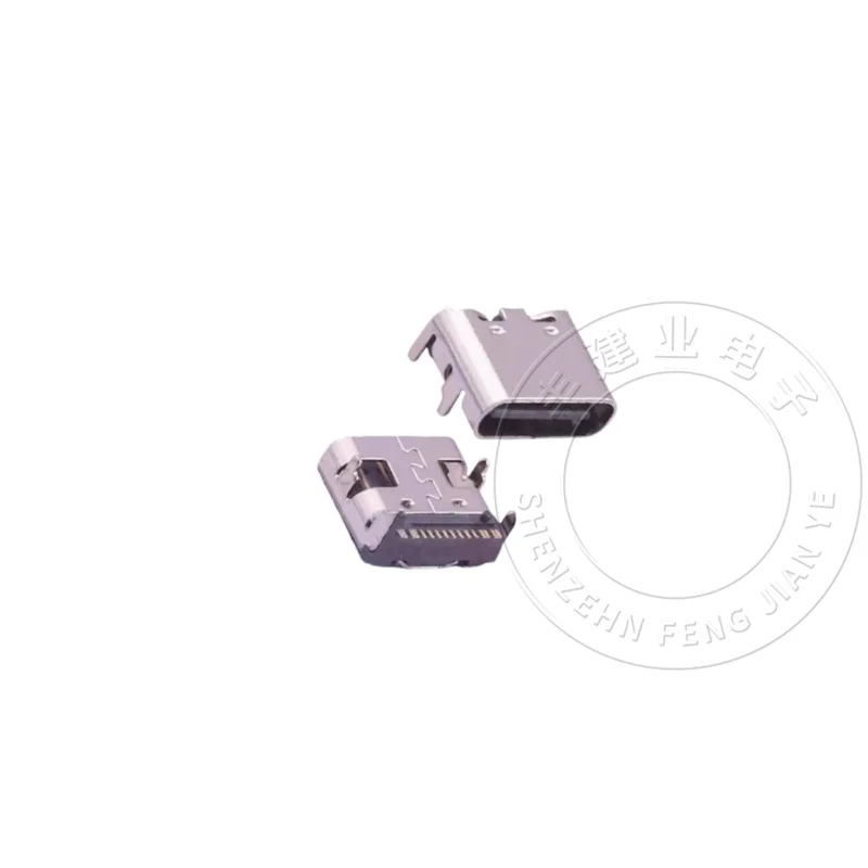 Imagem -03 - Conector Fêmea Usb tipo c Remendo Horizontal Kh-tipo-c6p 16p 16p-t 100 Pcs