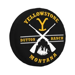 Custom Yellowstone Dutton Ranch Guns Spare Tire Cover for Jeep Mitsubishi Pajero SUV RV 4x4 Car Wheel Protectors Accessories