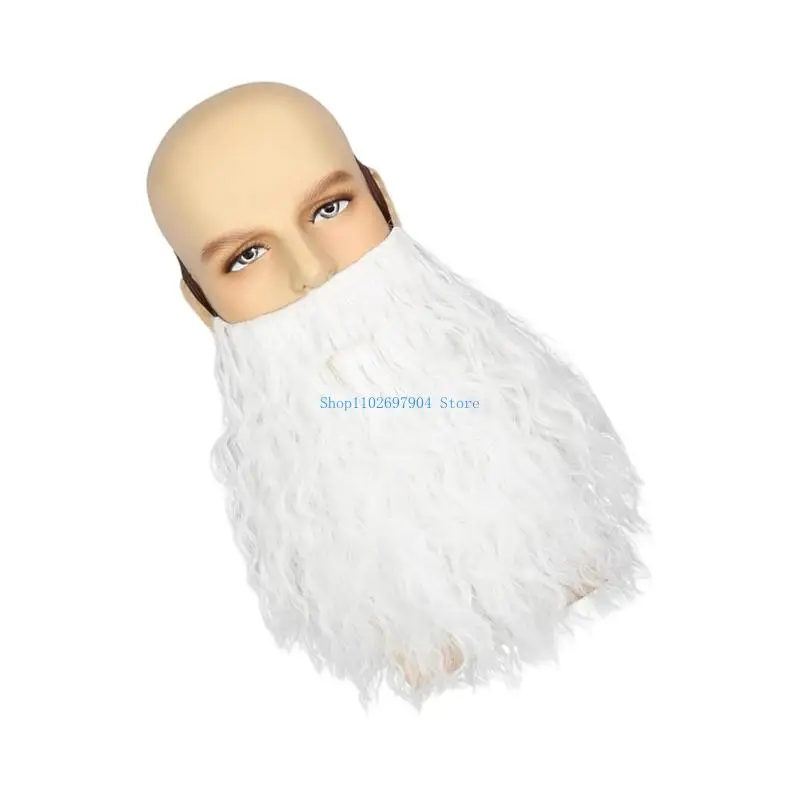 

N7YF Long Curly Wizard Beard с эластичной полосой новинка лицевые лицевые фальшивые бороды ложно Бороды Хэллоуин Кослей Костюм