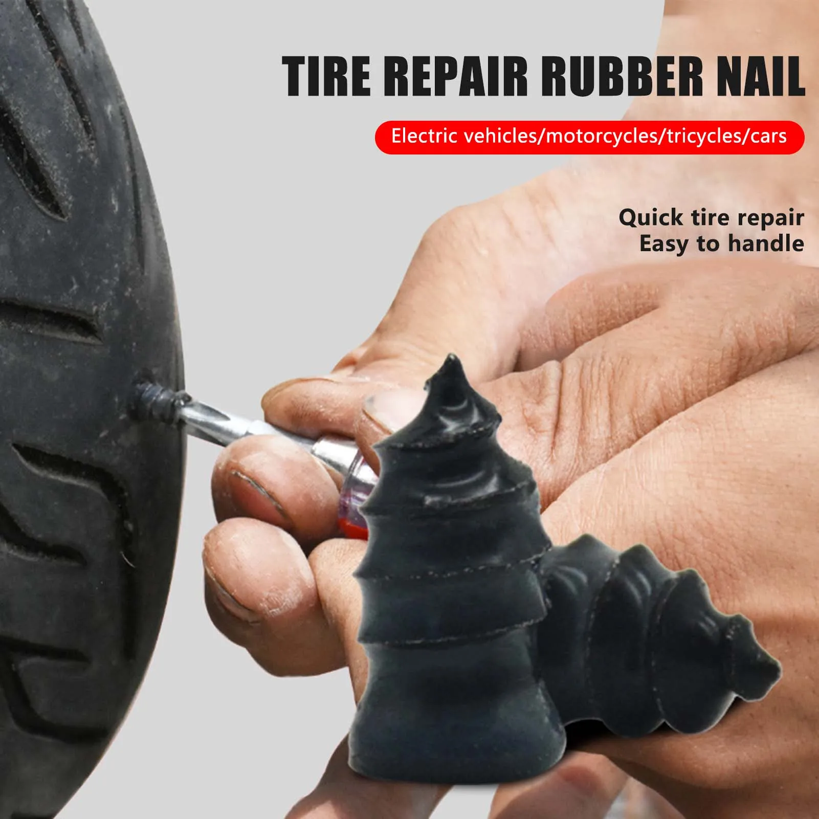 Motorcycle Vacuum Tyre Repair Nails Durable Material Easy to Operate Efficient Tool Suitable for Electric Bikes Truck