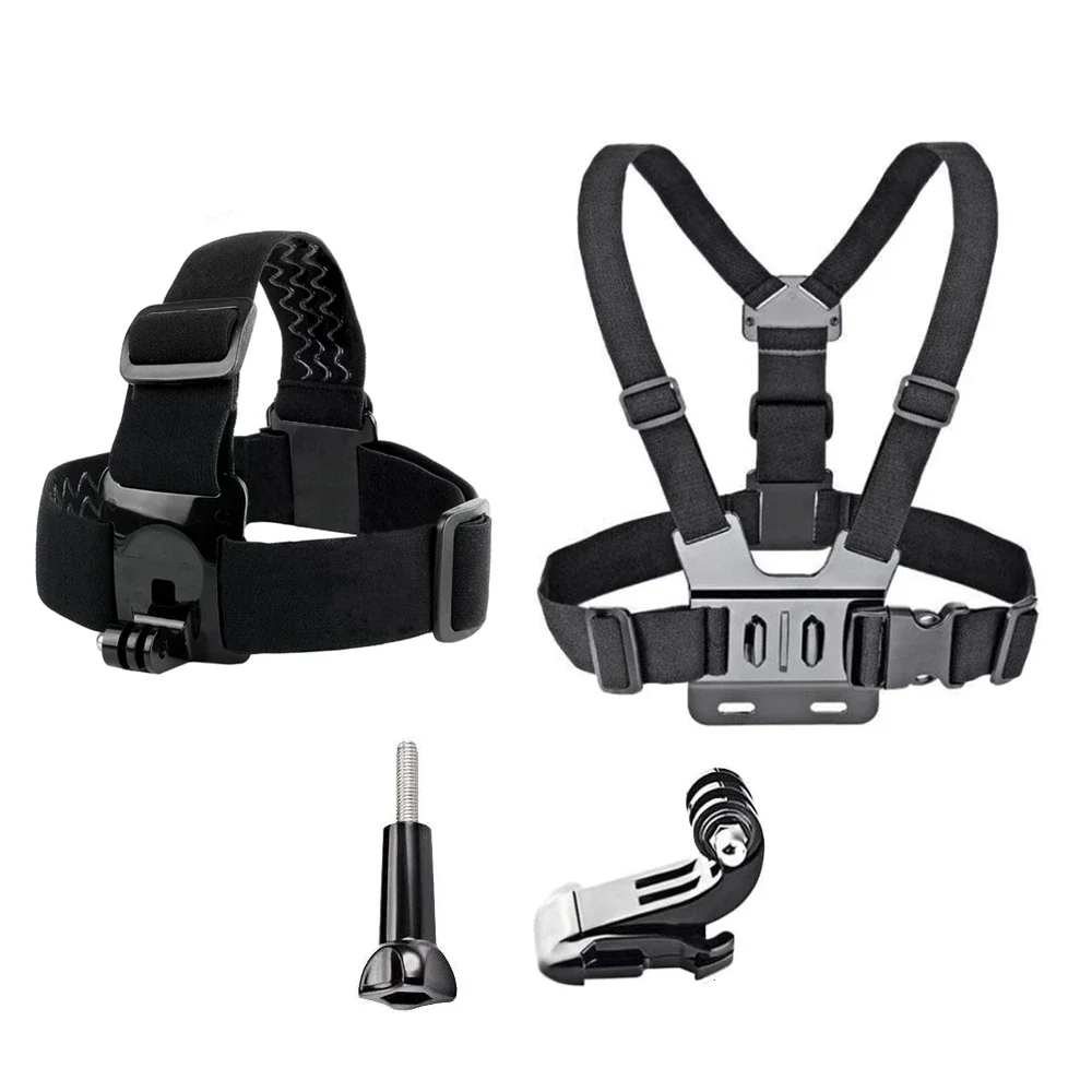 Chest Strap Head Strap Belt For GoPro Hero 12 11 10 Black Xiaomi Yi 4K Sjcam Sj4000 Insta360 Action Camera Accessories Mount