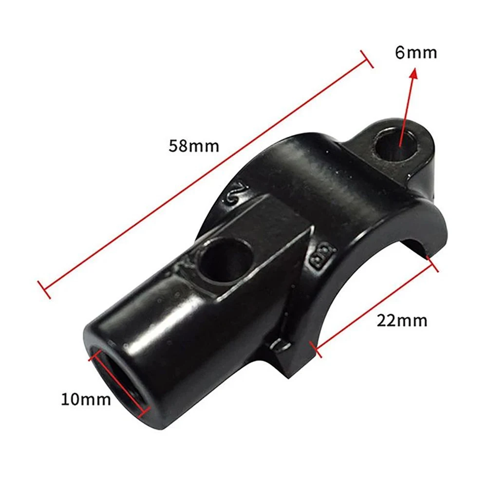 Universal M10 Mirror Mount 22mm Motorcycle Handlebar Clamp Brake Master Cylinder Half Cover 1pc or 2Pc Sturdy Build Easy Install