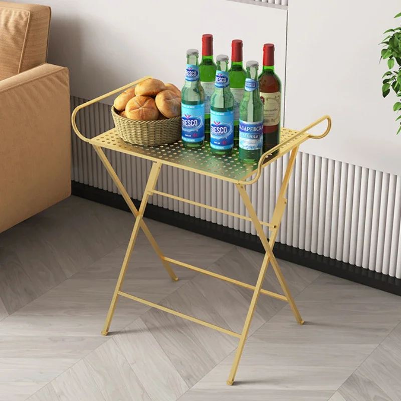 

Retro Wrought Iron Dining Tables Folding Outdoor Side Table Indoor Morden Restaurant Tables Dining Room Sets Furniture for Room