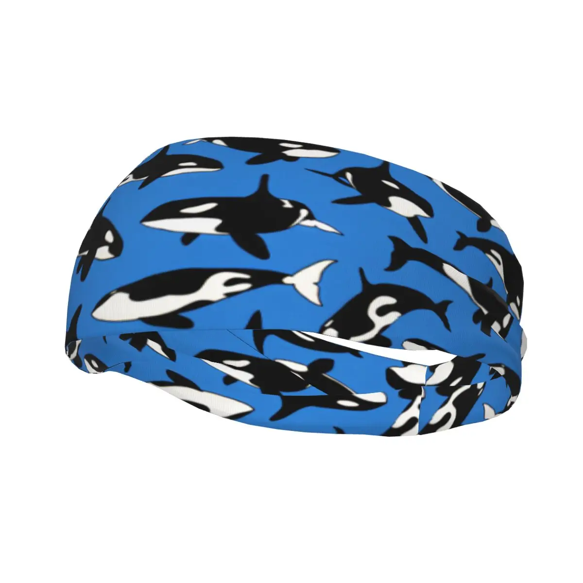 

Headband Sports Yoga Fitness Stretch Sweatband Hair Band Elasticity Headband Orca Whales