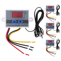 Digital Temperature Controller XH-W3001 Thermostat Control Switch 12V/24V/110-220V/220V Cooling Heating Switch Thermostat 10A