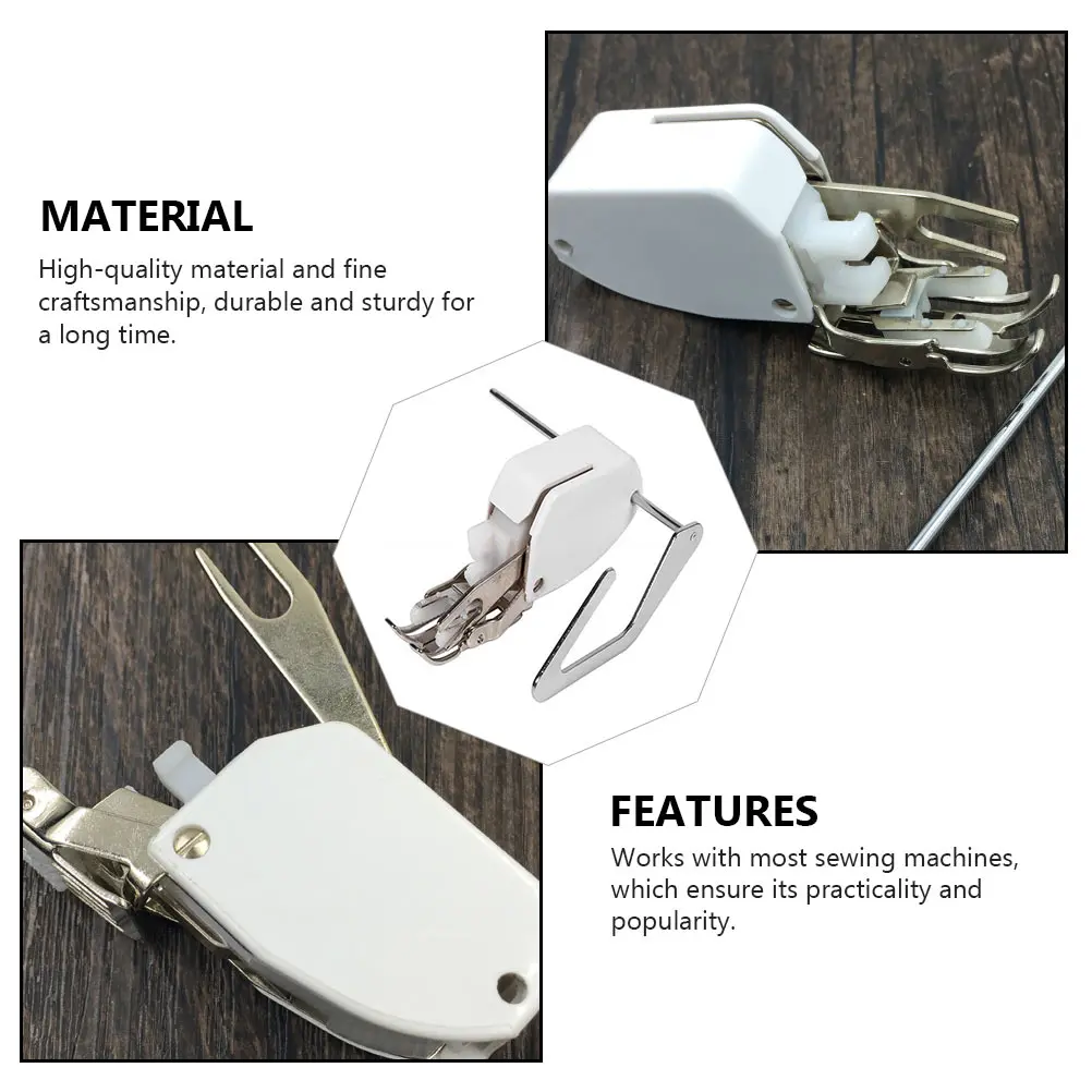 

Sewing Machine Presser Foot White 7MM Synchronous Crimping Walking Foot High Quality Durable Easy Install Sewing Projects