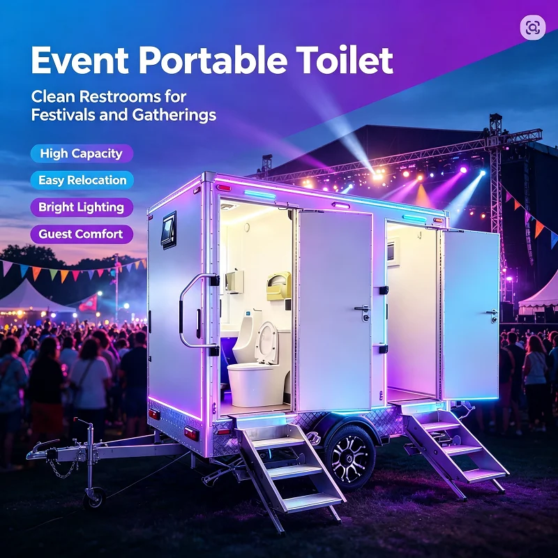 ADA Restroom Trailer Shower Toilet Air Conditioner Heater Mobile Unit for Events Emergency Filming