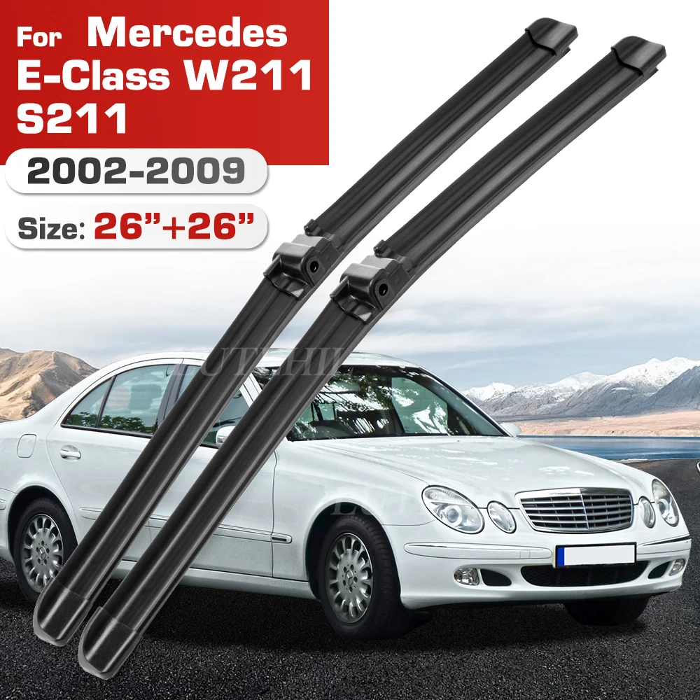 

Wiper For Mercedes E-Class W211 S211 2002-2009 2003 2004 2005 2006 Front Blades Windshield Windscreen Window Brush 26"+26"
