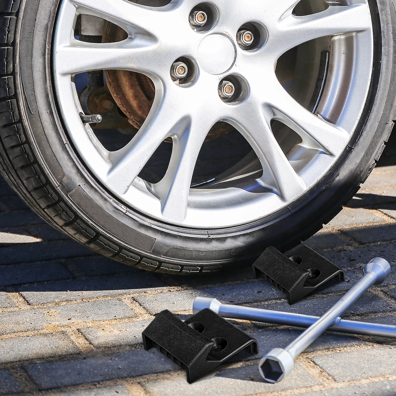 

4Pcs Tire Changer Clamp Jaw Protectors Reinforced Nylon Rim Protectors for Car Wheel Rim Protection Tools Manual Tire Changer