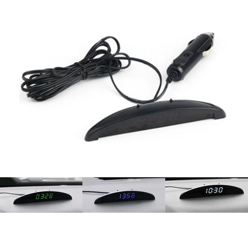 Car-Grade Car Electronic Clock, Car Electronic Clock, With Luminous In-Car Thermometer & Voltmeter