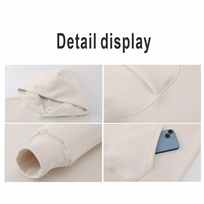 High Quality Cotton Hoodies Pullovers Personal Company Group Design Custom Logo Korean Autumn Fashion Clothes Print Embroidery