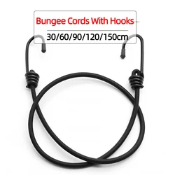 1Pc Bungee Cords High Elasticity Tied Rope Motorcycle Bicycle Luggage Lanyard Camping Bungee Cord Double-J Hooks Elastic Straps