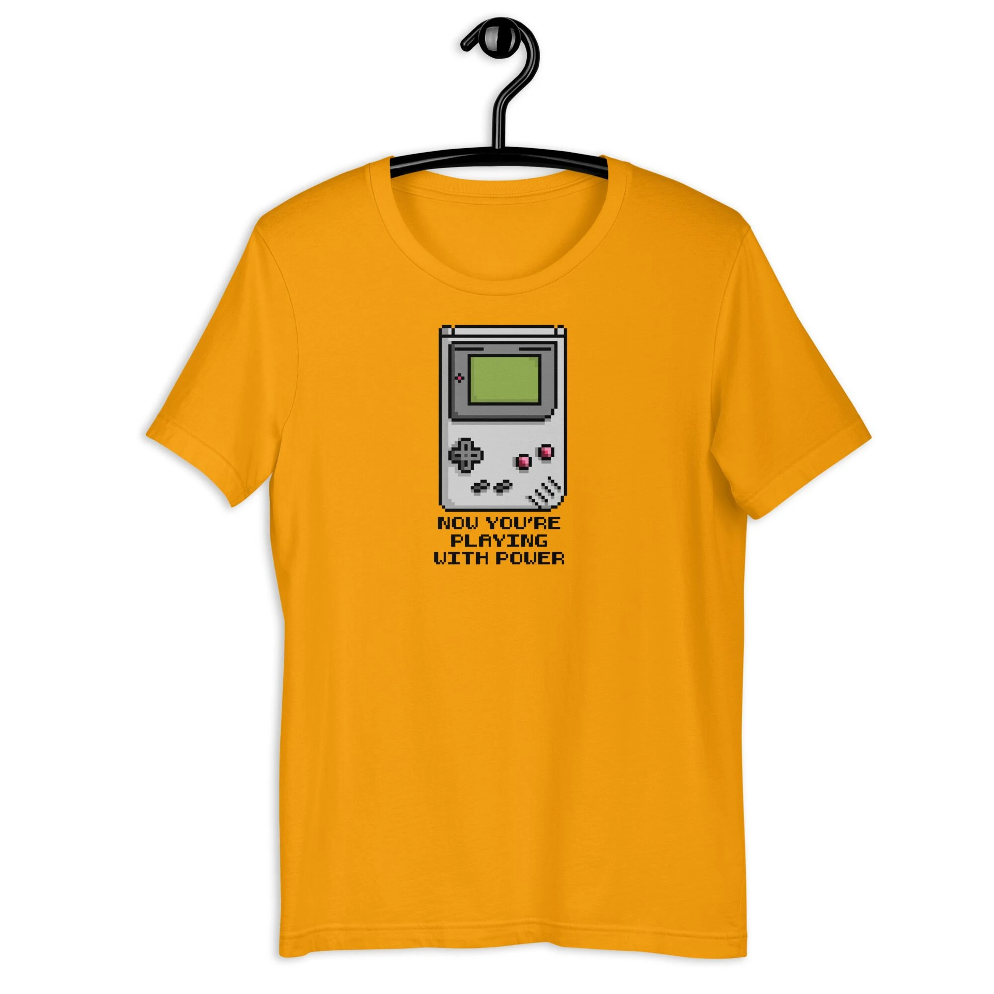 Vintage 8-Bit Pixel Retro Handheld Console Black Graphic Tee Cotton Mens Womens T-Shirt Summer Streetwear