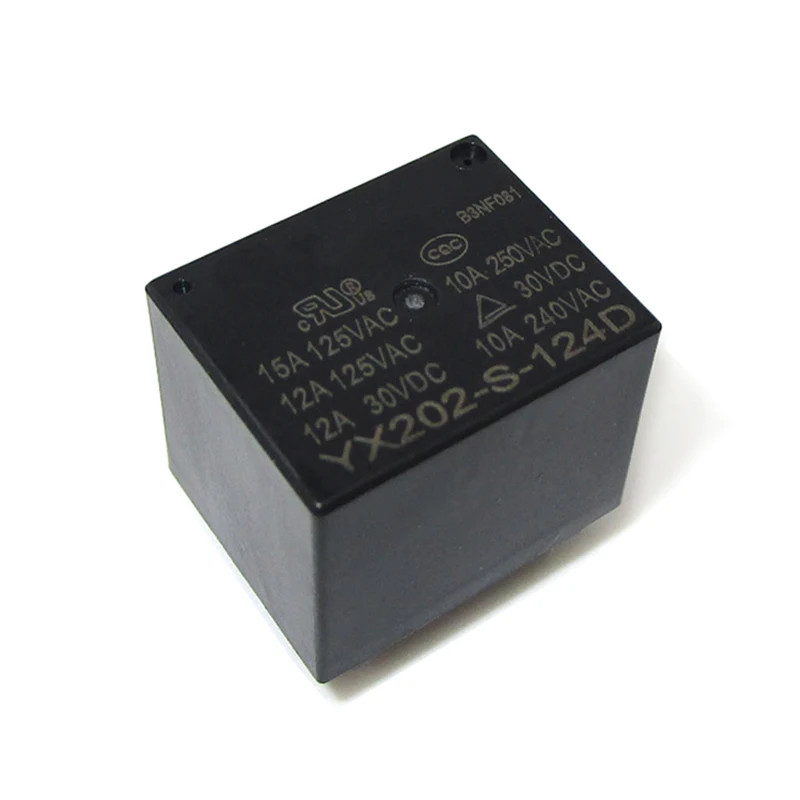 Original YX202-S-124D 15A24VDC 5 pin set of normally open appliance power electromagnetic relays