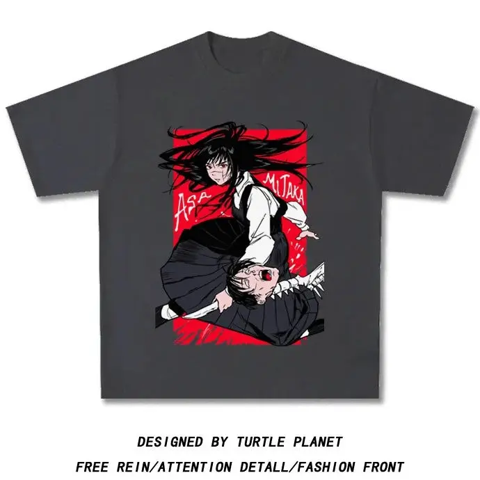 

Chainsaw Women Joint Short-sleeved T-shirt Women's Summer New Himino Anime Peripheral Clothes Round Neck Cotton Heavy Top Tees