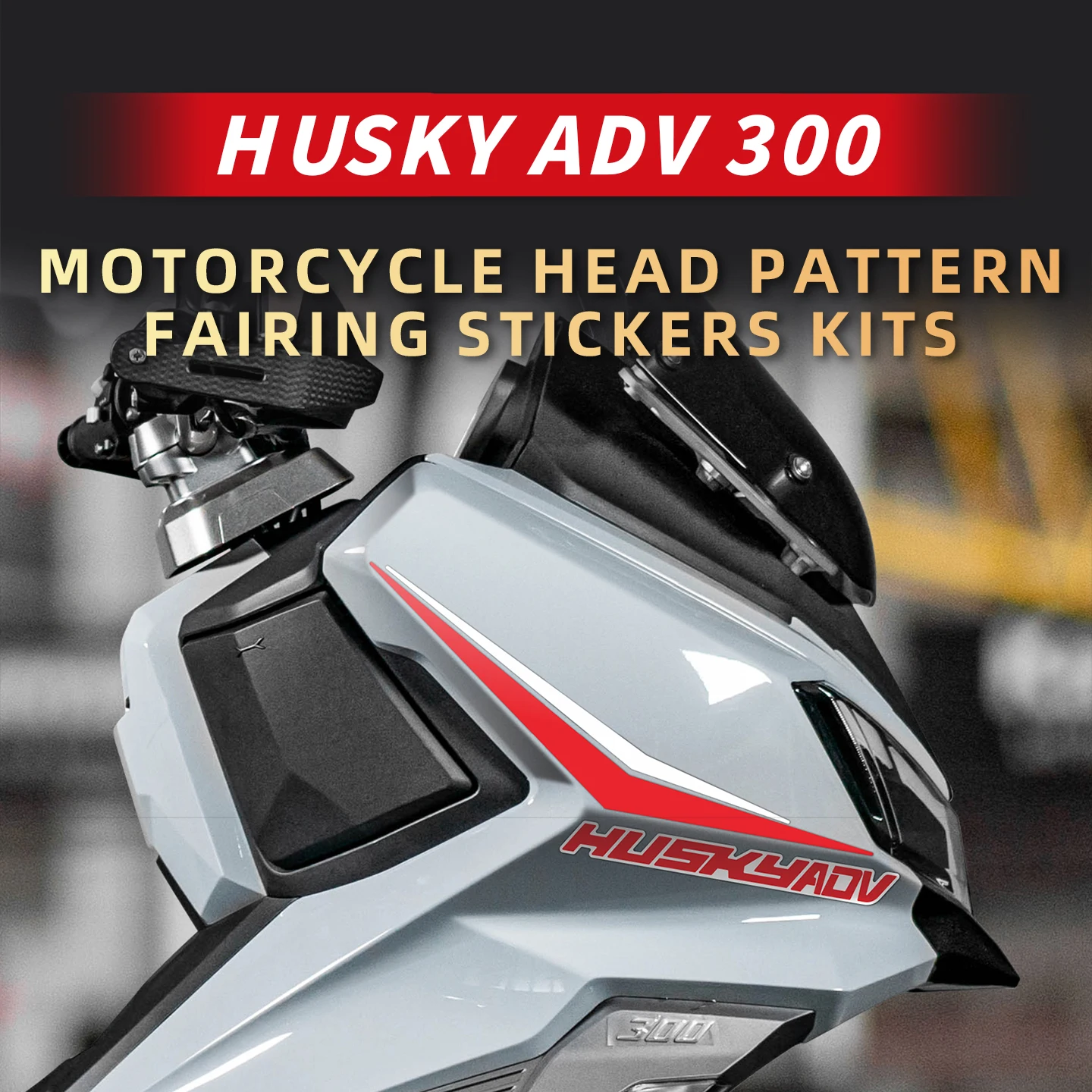 

Used For SYM HUSKY ADV300 Motorcycle Fairing Stickers Kits Motor Bike Head Area Can Choose Pattern