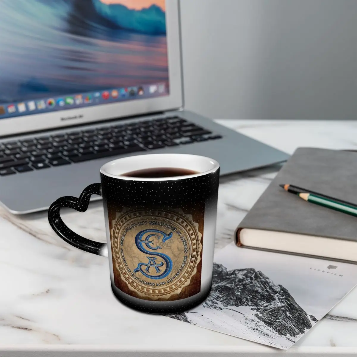 Society Of Explorers And Adventurers Coasters Mug Funny Ceramic Coffee Cups Tea Mugs Milk Cup Drinkware Gift for Woman Man