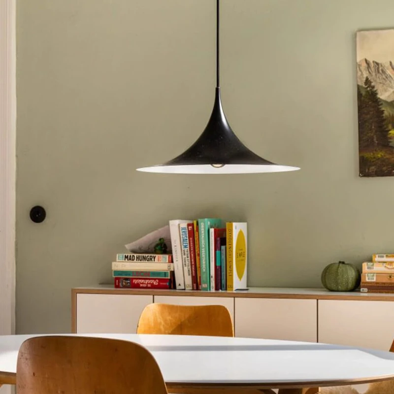 

Aluminium Minimalist Chandelier Restaurant Exhibition Hall Pendant Light Baking Paint 220V LED Lighting Lamps Home Horn Lights