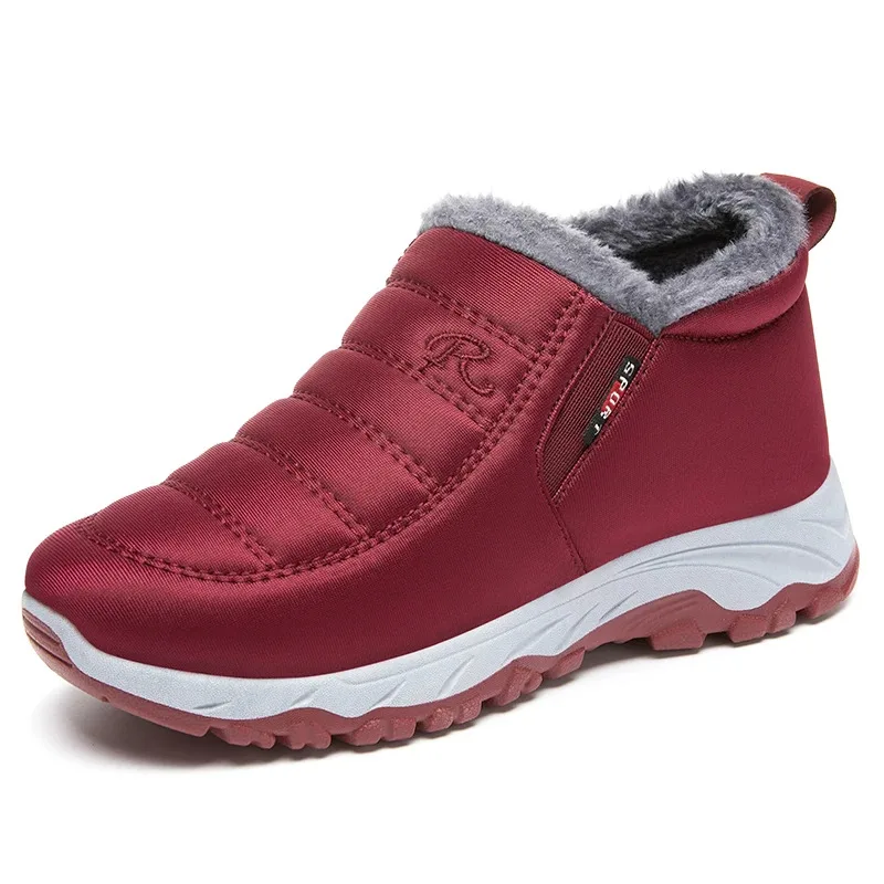 

Winter snow boots for men women, casual ankle boots, warm and comfortable sports shoes, fleece warm cotton shoes