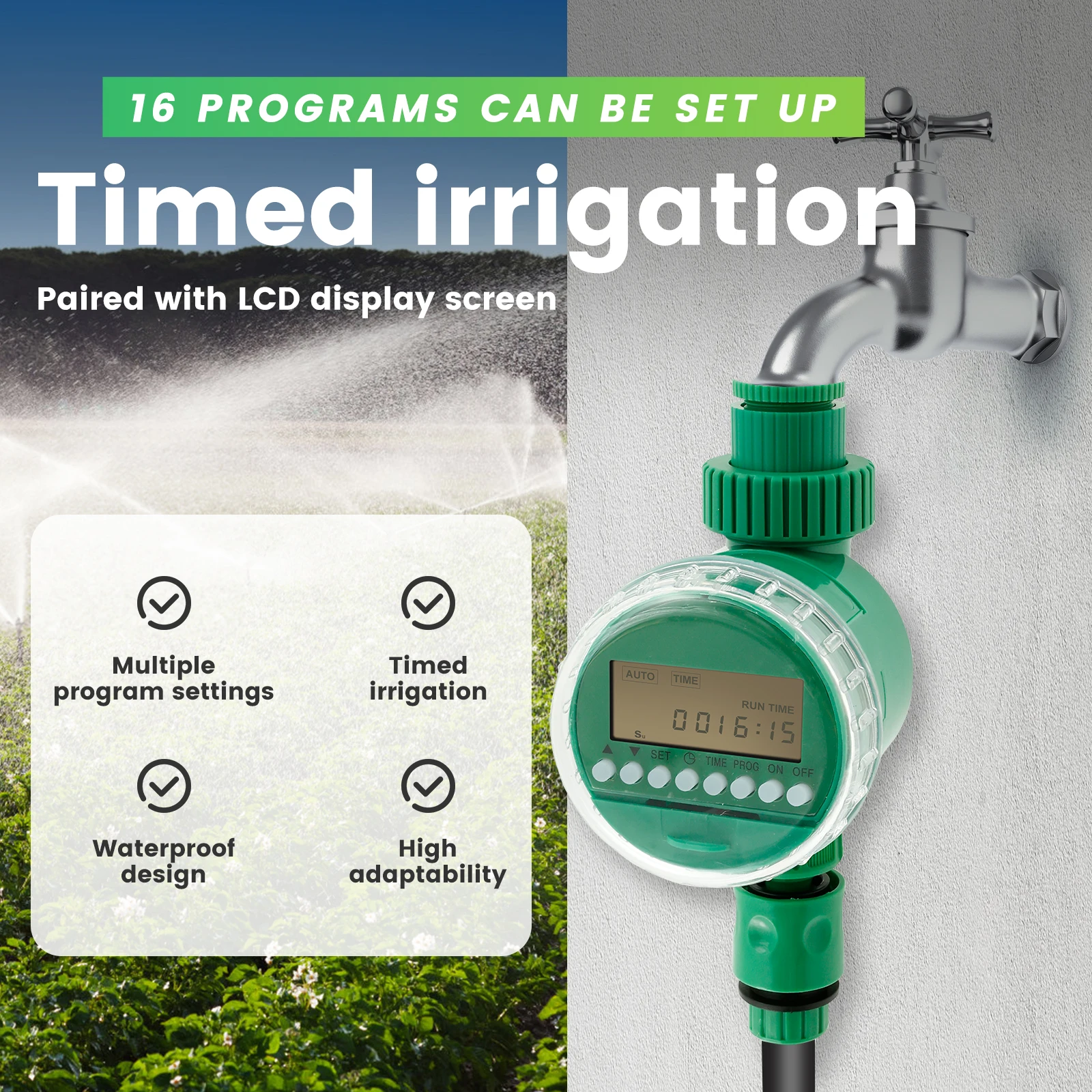 

Programmable Sprinkler Timer Programmable Water Timer Automatic Irrigation Timing Device Easy to Setup for Garden Hose Watering