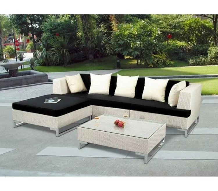 

-Садовая мебель, угловой диван, ротанговый уличный L-образный диван