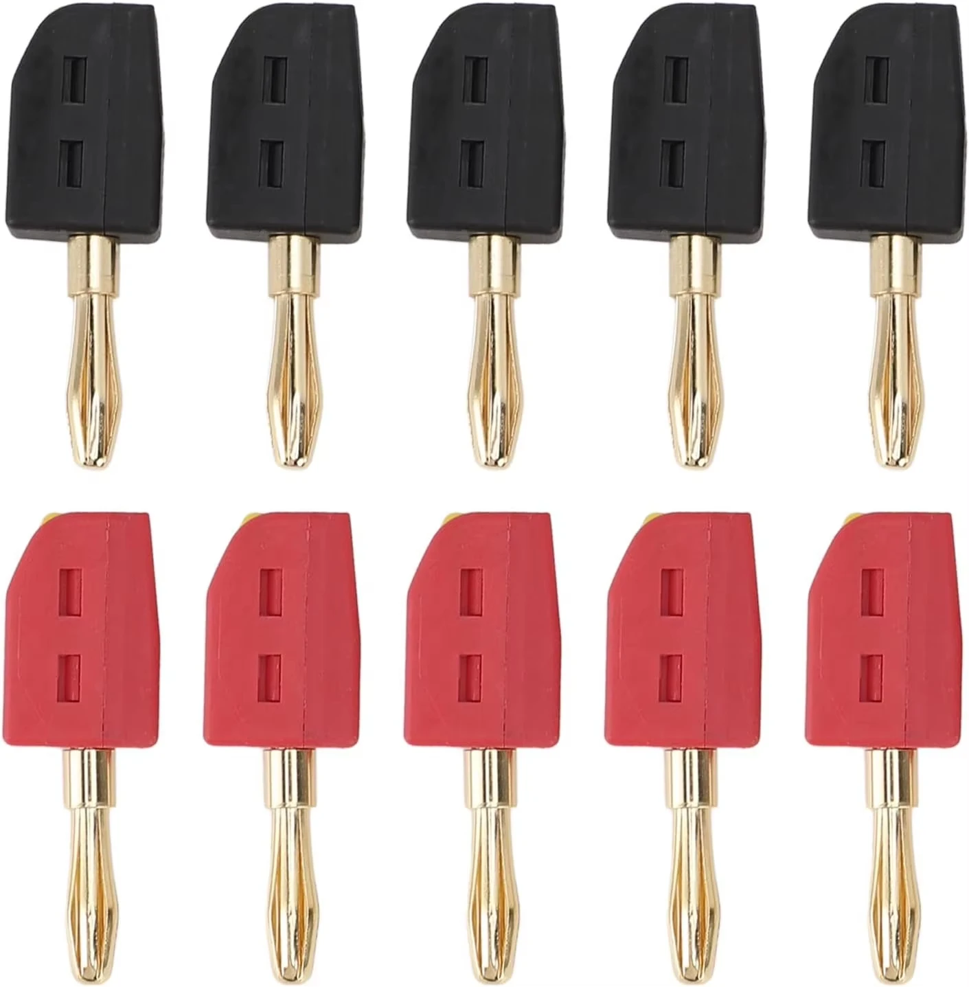 Lötfreier Bananenstecker 4mm 32A, Schnellverbinder aus hochstromfestem Messing mit Goldbeschichtung für Audio-Lautsprecher, Verstärker, tragbares Hi-Fi-Gerät, Premium-Qualität, einfache Installation, langlebig und zuve – Detail 8