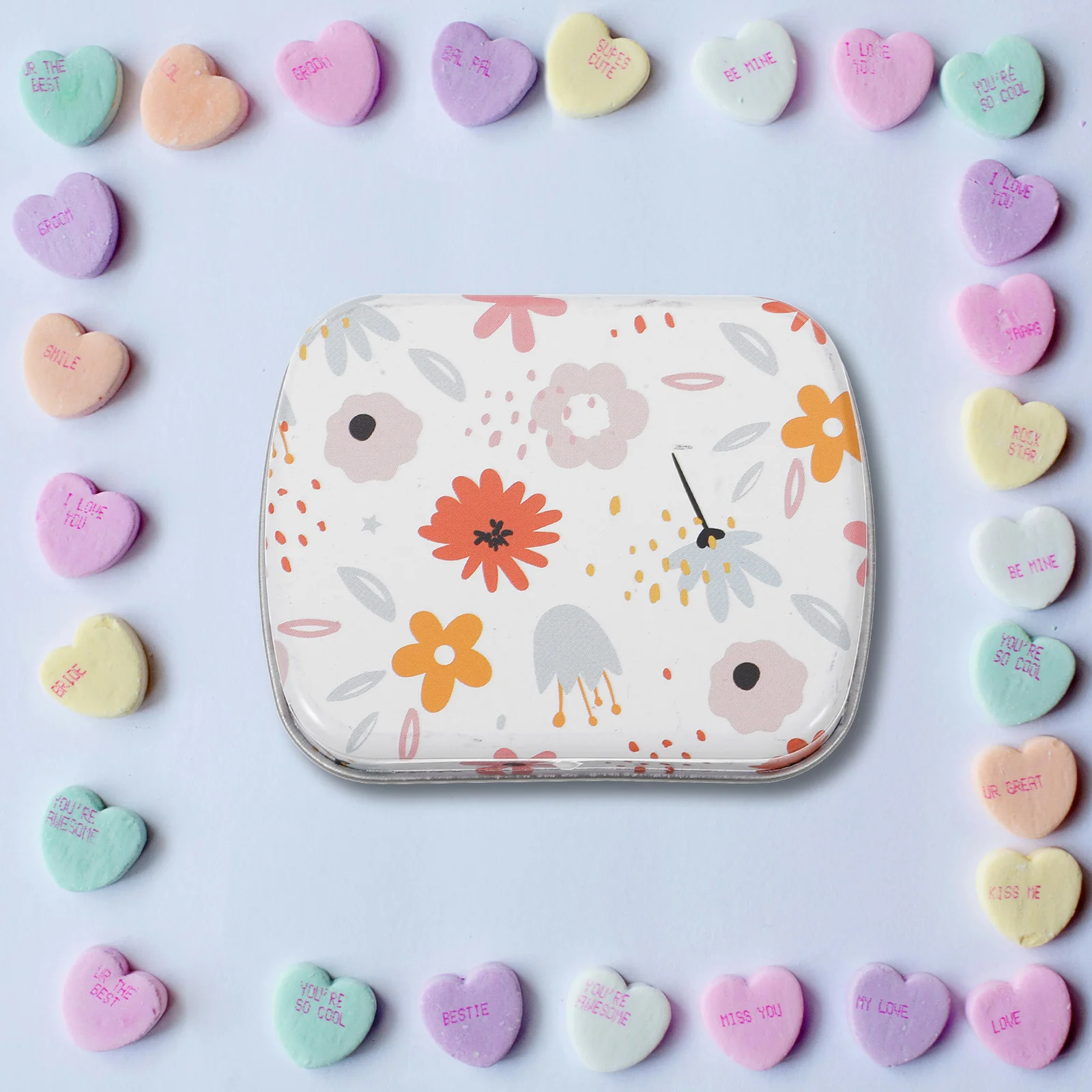 

6pcs Flower Pattern Tin Box Metal Storage Container For Candy Art Supplies Craft Organizer Mini Storage Boxes Gift Party Favors