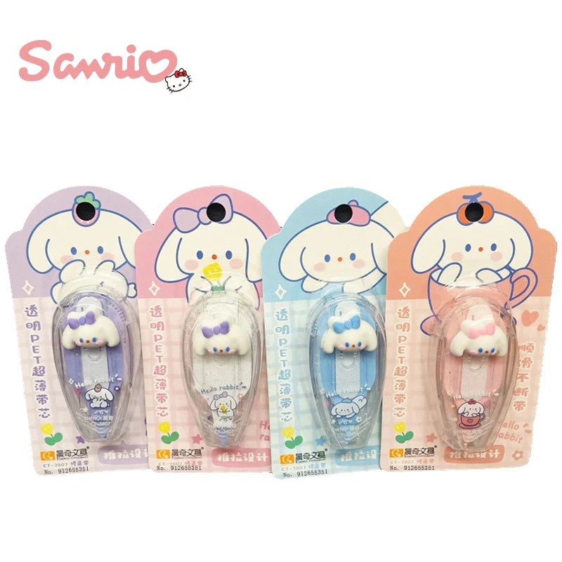 Kawaii 12/24pcs Sanrio Cinnamoroll Correction Tape White Out Corrector Stationery Student Prize Office School Supplies Wholesale