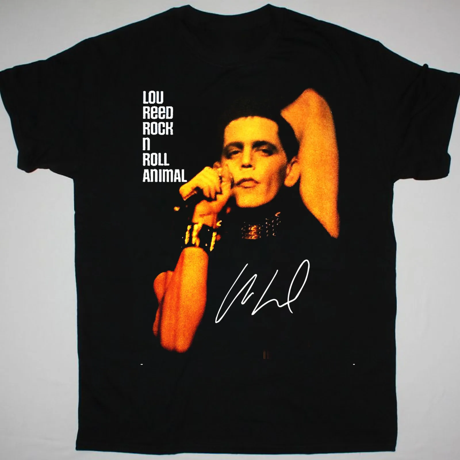Lou Reed Rock n Roll Animal Signature T Shirt S to 5XL Gift Fans