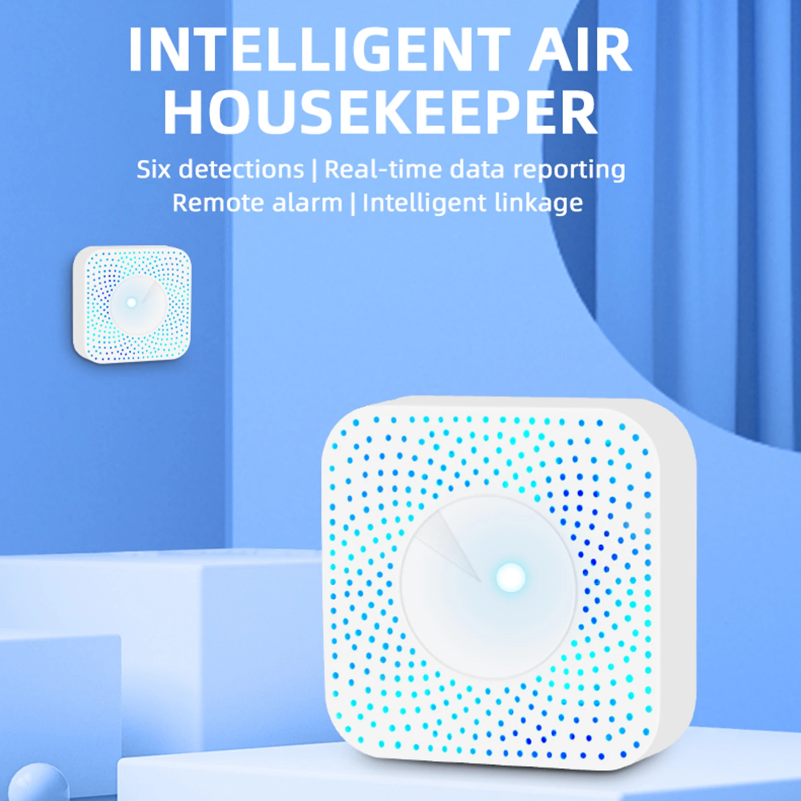 Intelligent 6-in-1 Air Butler-Tester For Tuya Air Purifier Smart Device Remotely Monitors Home Environment  Analysis Instrument