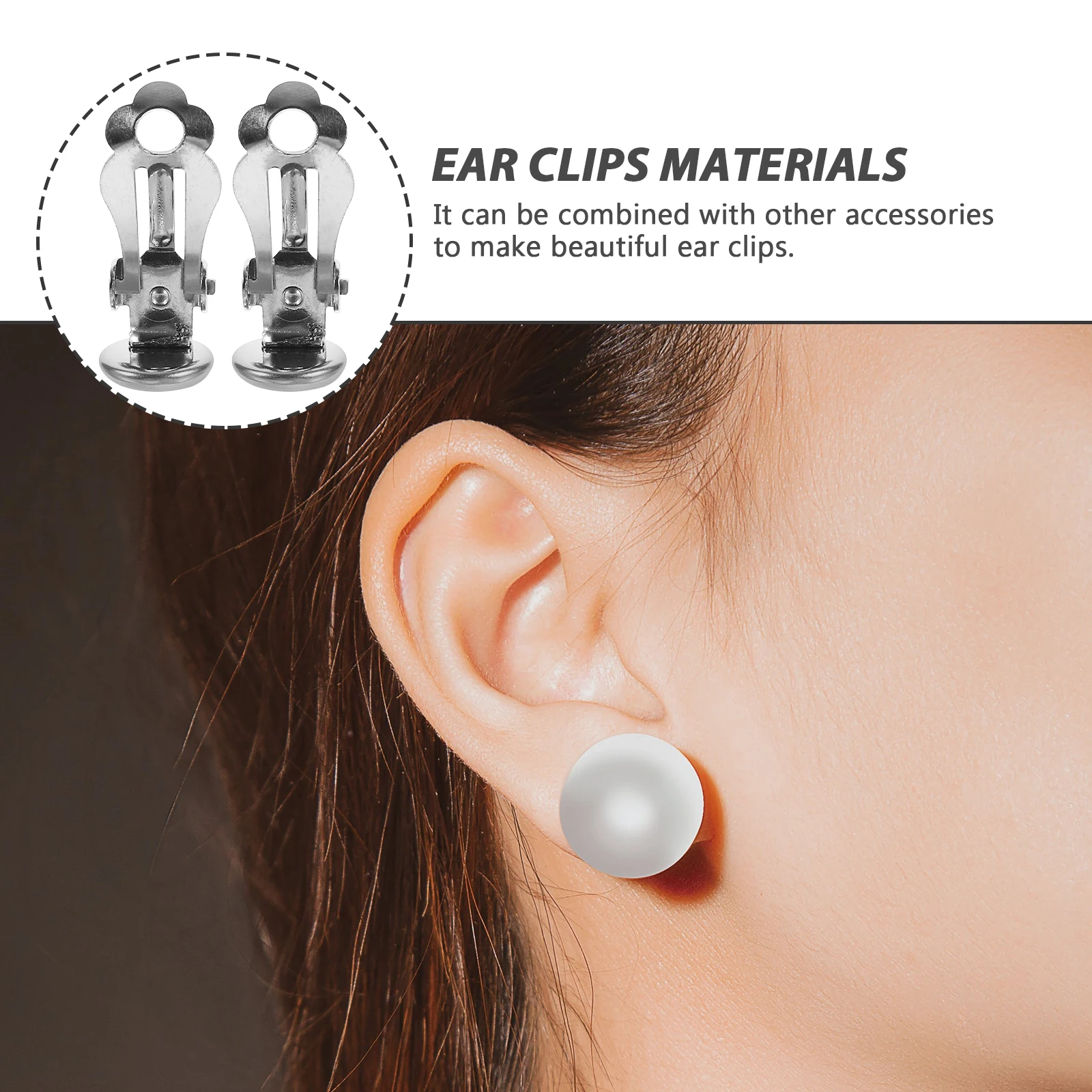 

50 Pcs Ear Clip Making DIY Jewelry Accessories Delicate Earrings Materials Beautiful Fashion Occasions Safe Durable Stainless