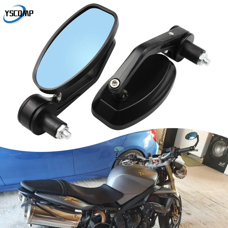 

1 Pair Motorcycle Scooter Side Rear View Bar End Mirrors 7/8" Handle Adjustable Aluminum Motorbike Retro Mirrors