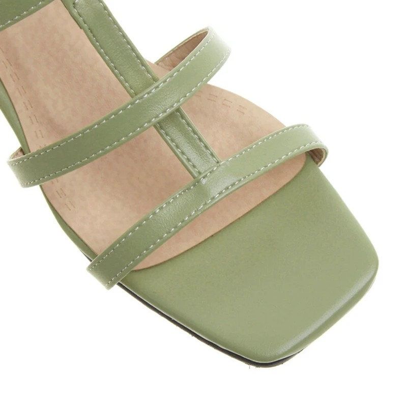 REAVE CAT-Sandalias de tacón con punta abierta para mujer, zapatos de diario con tiras, talla grande 28-50, color albaricoque, para verano, S3532,