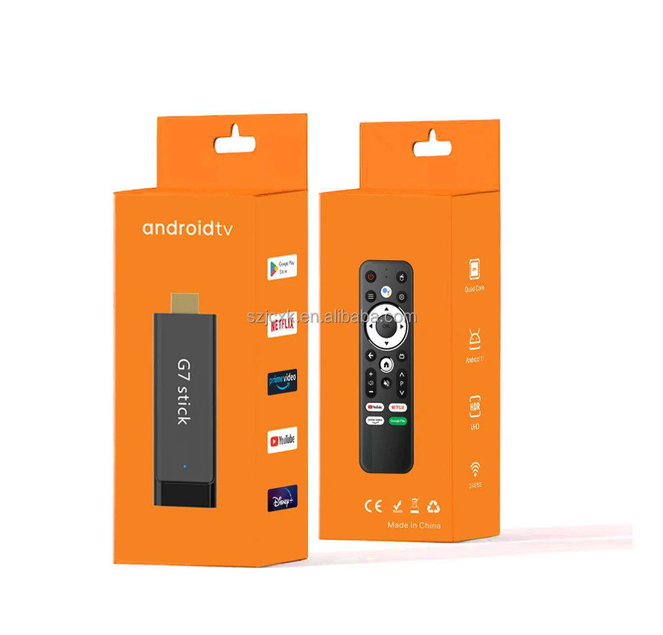 

2025 hot sale JCXK 4k Tv Stick S905Y4 ATV Smart Set Top Box Voice Remote 5G Dual Wifi Smart Android 11 ATV Tv Stick