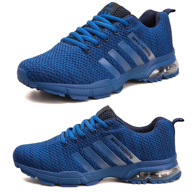 2024 Men Air Cushion Running Shoes for Tennis Sports Fashion Sneakers Lace Up Lightweight Breathable Leisure Gym Walking Shoes