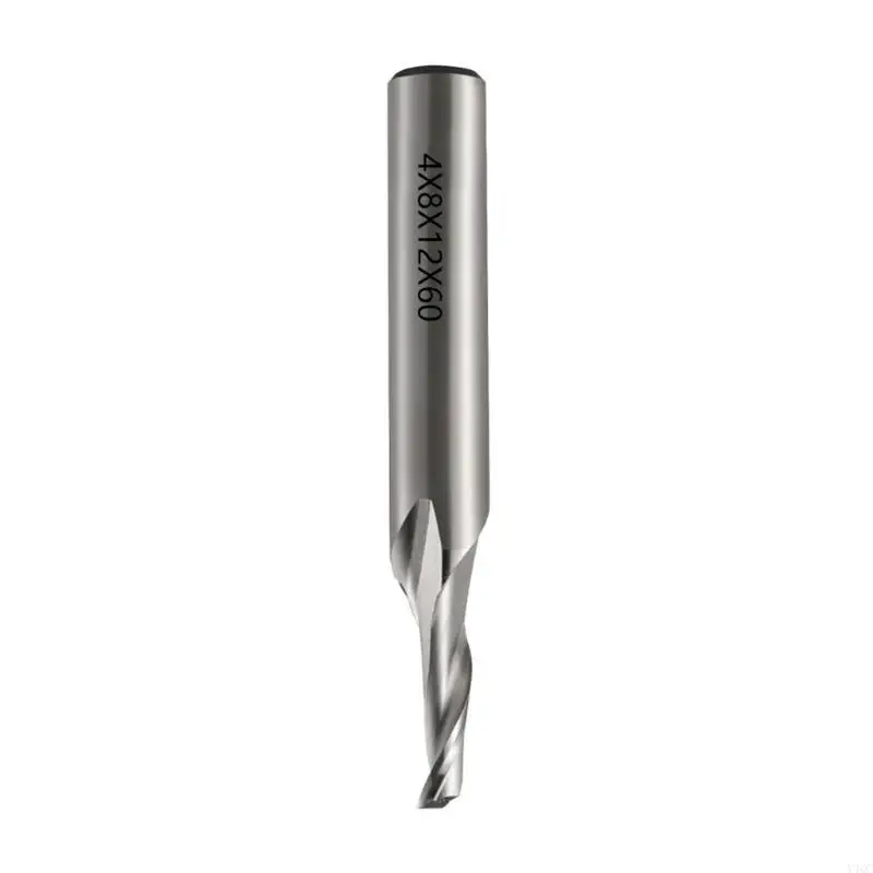 HSS Single Flute Spirals End Mill ความแม่นยำบิตบิตสำหรับอลูมิเนียมและโลหะตัดโลหะเครื่องมือตัดตัด 8 มม. Shanks Y4QC