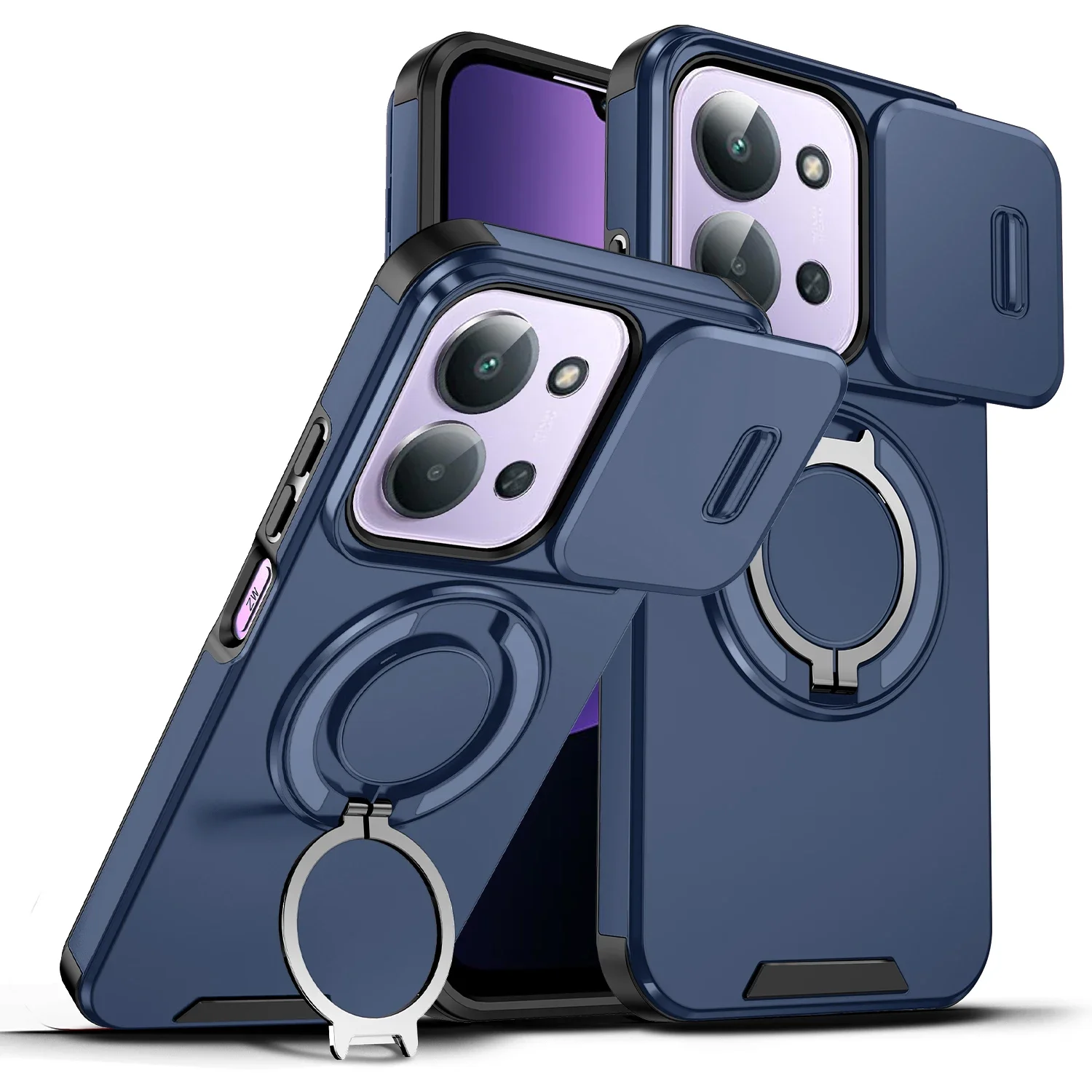 

Ring Holder Case for Xiaomi 15T Pro 14t Poco X7 Pro 5G F7 Ultra X6 Mi15t Mi 15t Protection Cover Plastic Frame TPU Back Covers