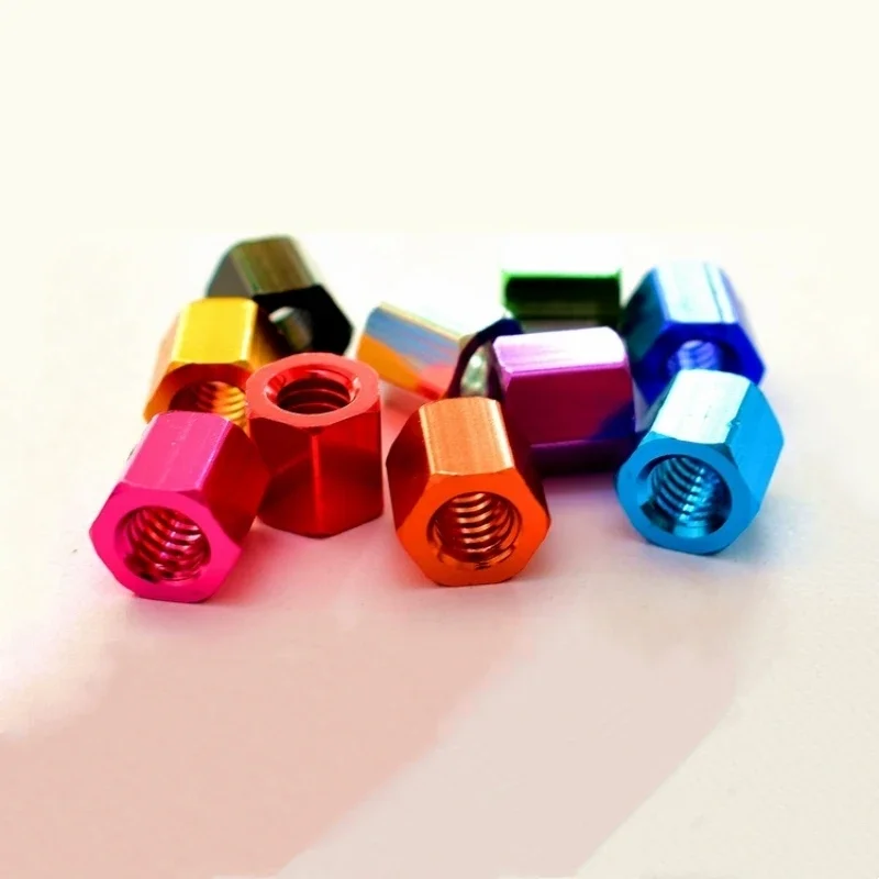 M2 M2.5 M3 Colorful Aluminum Alloy Hex Standoff Spacer,Rod Coupling Joint Sleeve Extension Nuts Hex Column Pillars