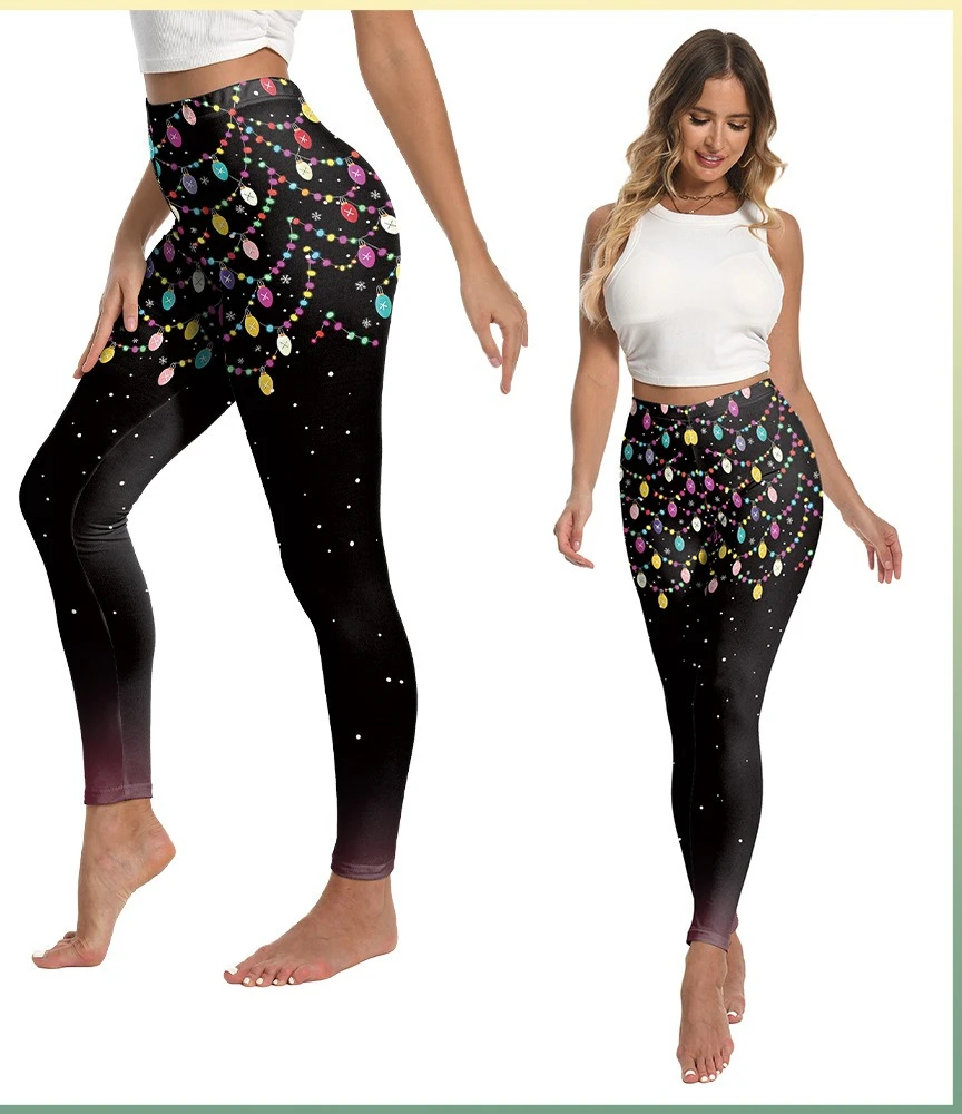 

Женские забавные рождественские эластичные брюки для девочек, сексуальные колготки для фитнеса, брюки для тренировок, Рождество, Новый год, карнавал, вечеринка, наряд для ролевых игр