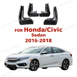 Front Rear Mud Flaps For Honda/Civic Sedan 2016 2017 2018 Fender Splash Guards Mudguard Mudflaps Car Accessories