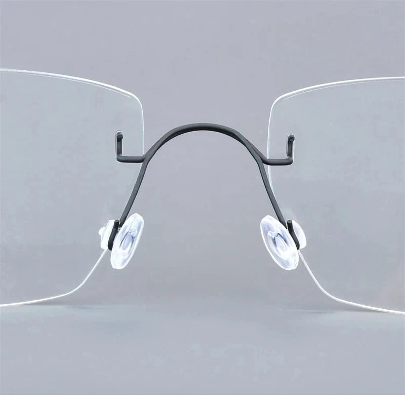 Square Screwless Rimless Glasses Frame 2539 Ultralight Titanium Eyeglasses Designer Men Women Business No Rim Eyewear Spectacles