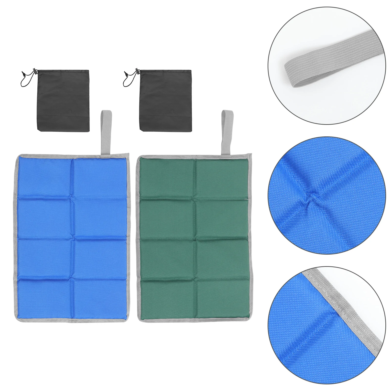 

2 Sets Outdoor Folding Cushion Garden Seat Pads Waterproof Cushions Kitchen for Picnic Pearl Cotton Travel