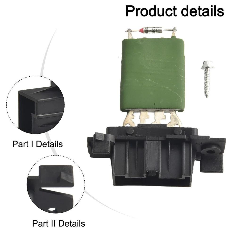 

Heater Blower Motor Fan Resistor Assembly with Integrated Wiring Harness Compatible with For Fiat Ducato Boxer