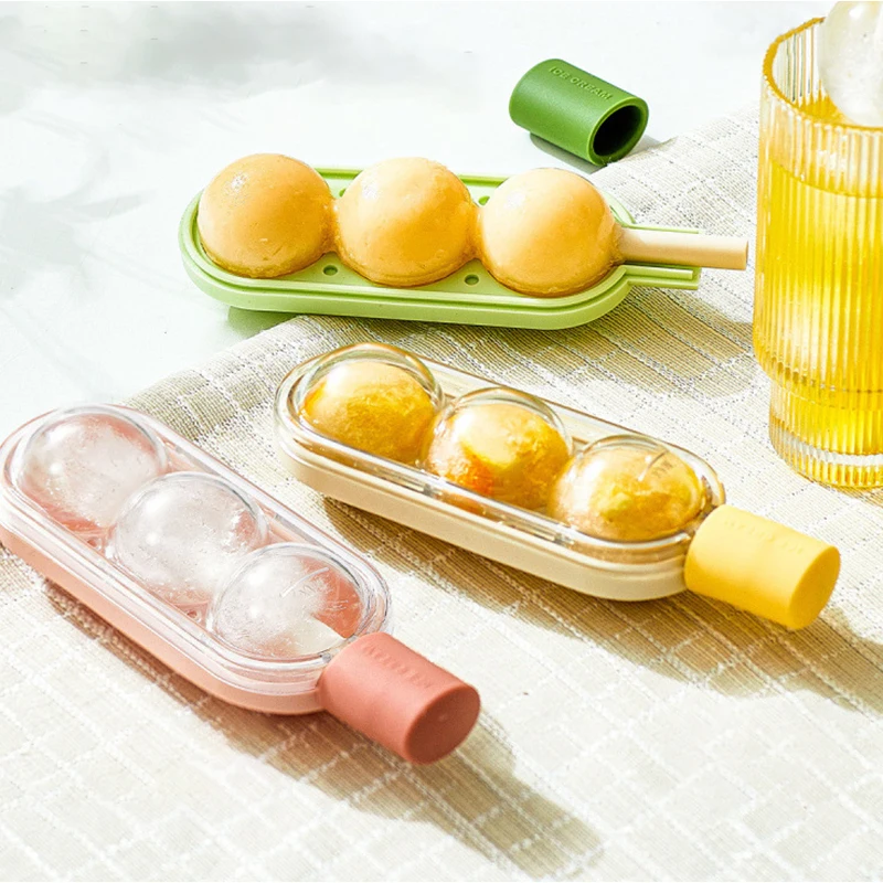 

2-in-1 Silicone Popsicle & Ice Ball Mold DIY Treat Maker with Built-in Straws Ice Cube Tray for Cocktails Desserts Kids Snacks