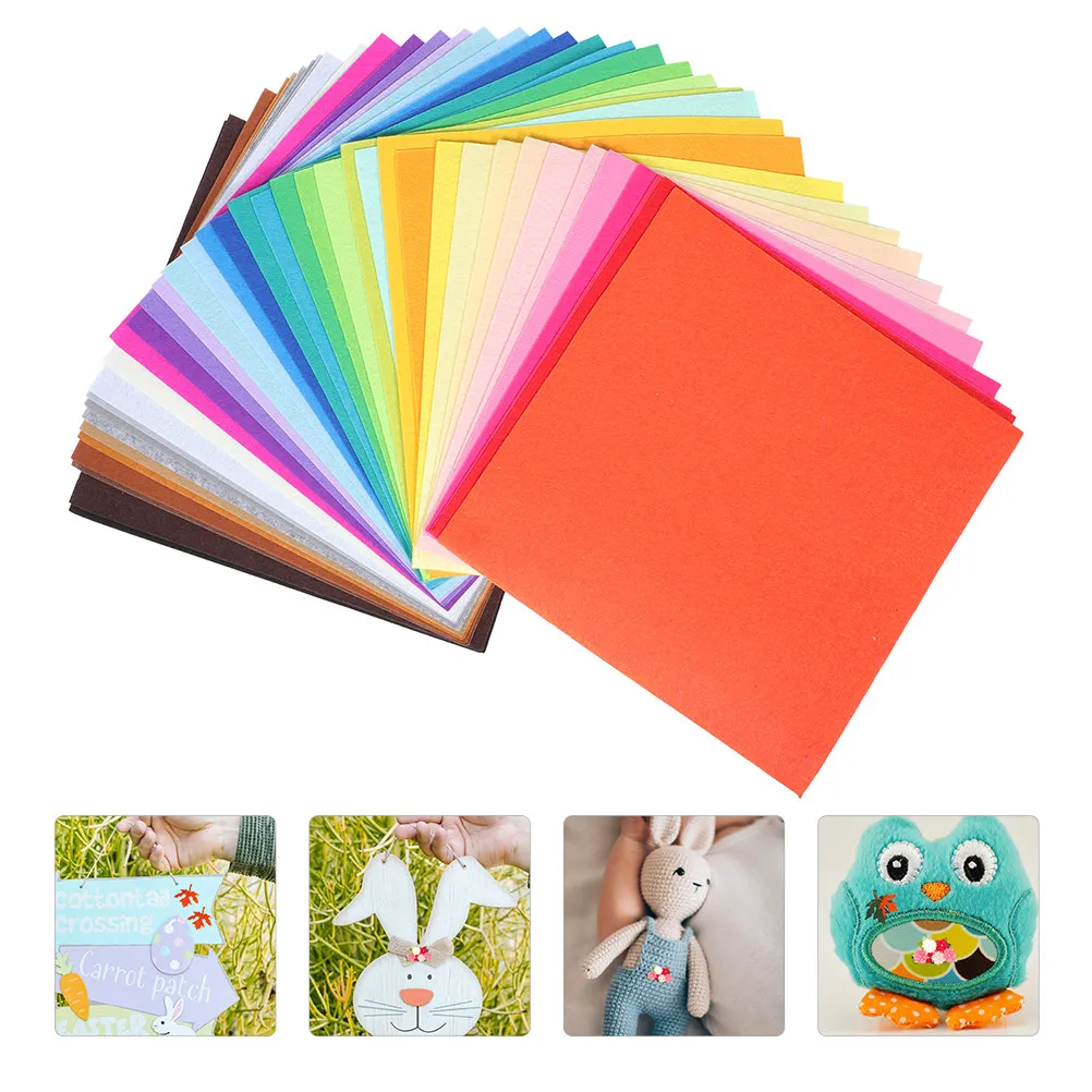 

40 шт. фетровых листов высокого качества для детского творчества, квадратные, для детского сада, инструменты для рукоделия