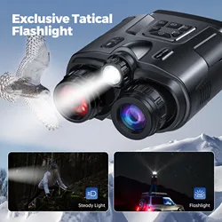 Lornetka akumulatorowa USB Full Dark 600m HD 8X Zoom cyfrowy 4K teleskop taktyczny na podczerwień do polowania Camping pływanie łódką
