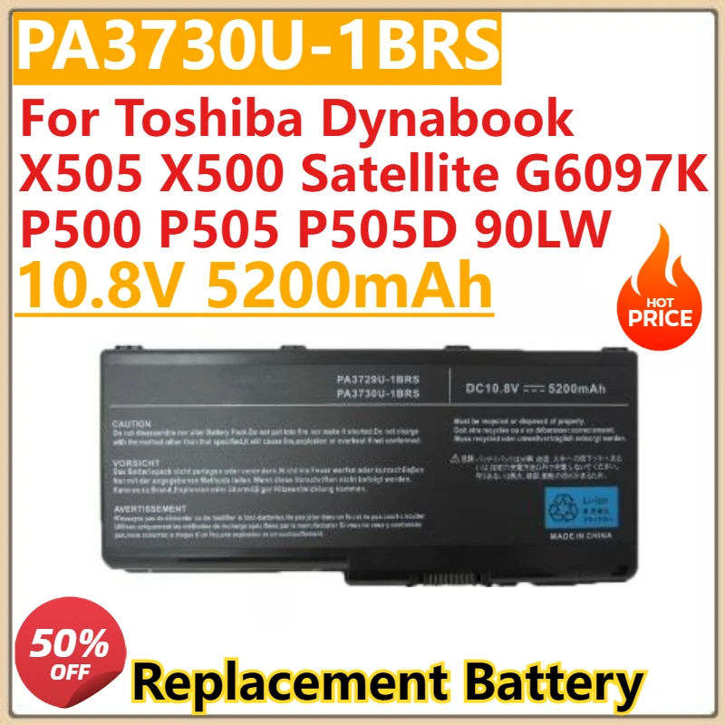 

Новый аккумулятор для ноутбука 10,8 В, 5200 мАч PA3730U-1BRS PA3729U-1BRS для Toshiba Dynabook X505 X500 Satellite G6097K P500 P505 P505D 90LW