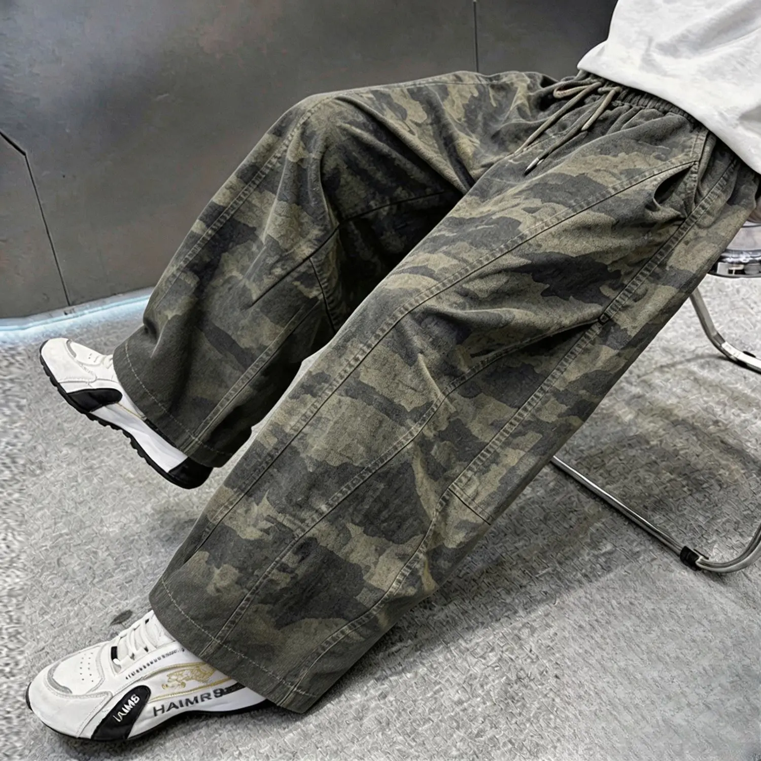 New Loose Camouflage Mosquito Proof Pants for Boys in Autumn Thin Straight Leg Childrens Pants for Big Boys in Spring and Autumn